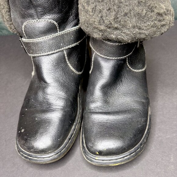 Dr Martens Brielle Rigger Boots Black Winter Faux Sheepskin Fur Lined US 8 UK 6 - Picture 3 of 10
